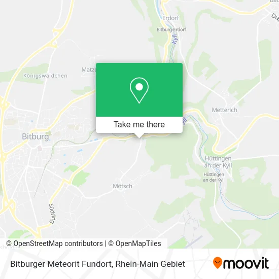 Карта Bitburger Meteorit Fundort