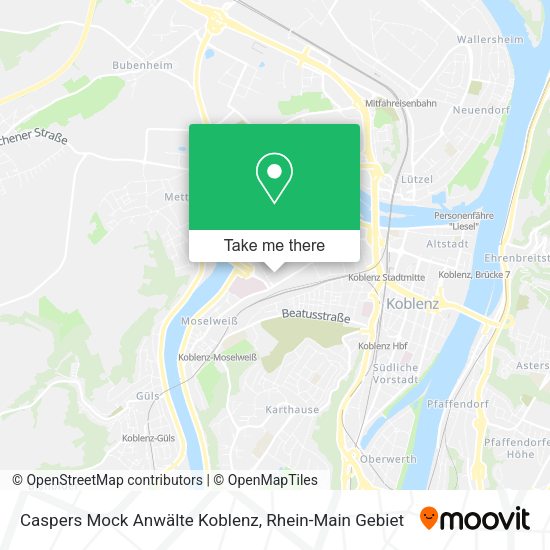 Карта Caspers Mock Anwälte Koblenz