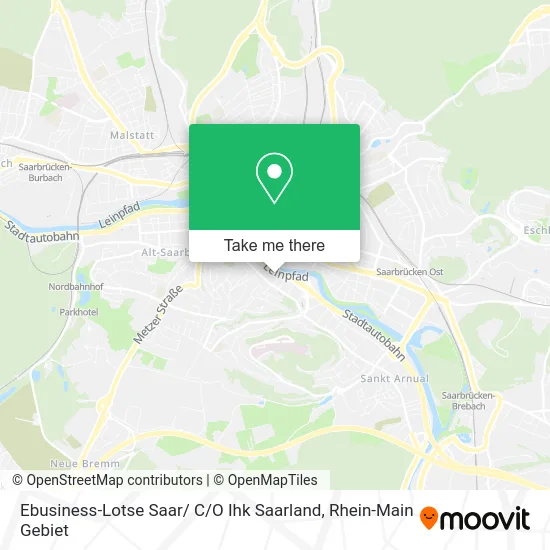 Карта Ebusiness-Lotse Saar/ C / O Ihk Saarland