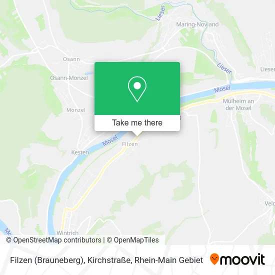 Карта Filzen (Brauneberg), Kirchstraße