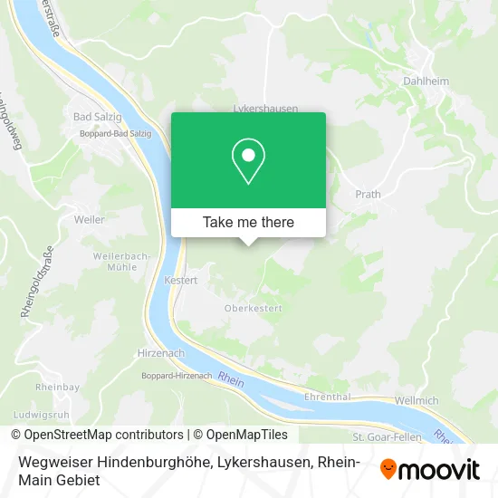 Карта Wegweiser Hindenburghöhe, Lykershausen