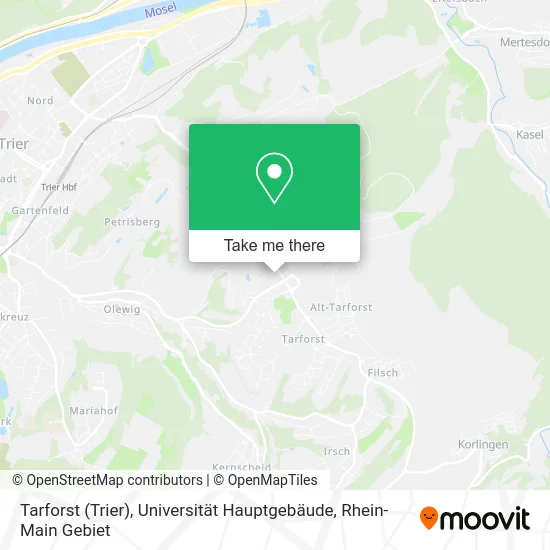 Карта Tarforst (Trier), Universität Hauptgebäude