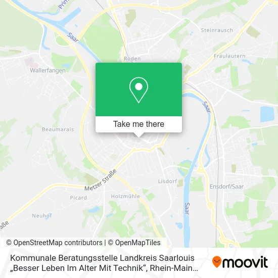 Карта Kommunale Beratungsstelle Landkreis Saarlouis „Besser Leben Im Alter Mit Technik“