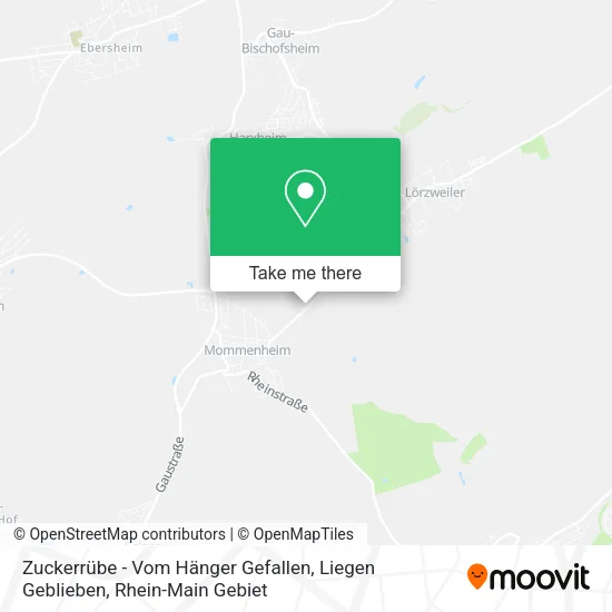 Карта Zuckerrübe - Vom Hänger Gefallen, Liegen Geblieben