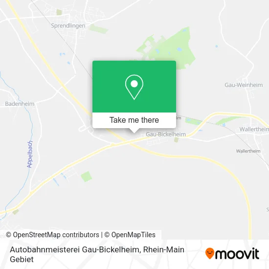 Карта Autobahnmeisterei Gau-Bickelheim