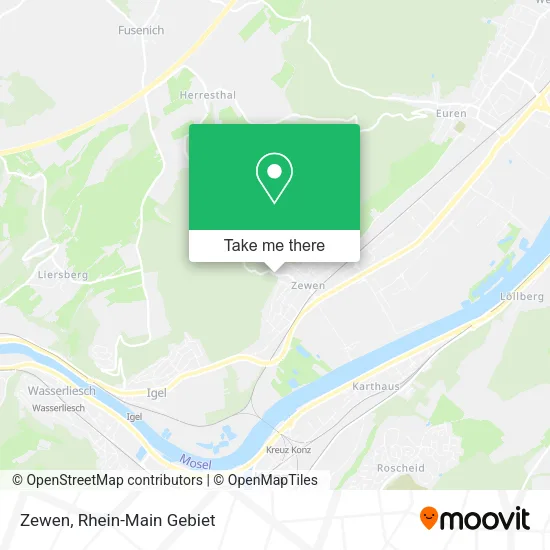 Карта Zewen