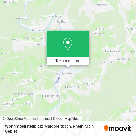 Карта Wohnmobilstellplatz Waldbreitbach