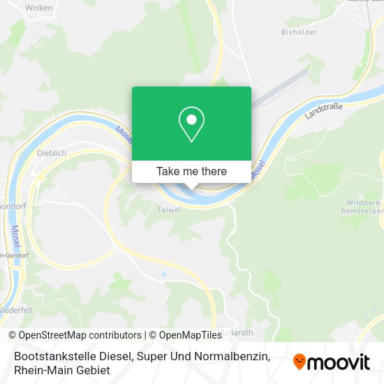 Карта Bootstankstelle Diesel, Super Und Normalbenzin