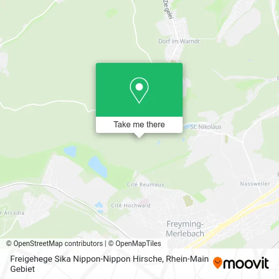 Карта Freigehege Sika Nippon-Nippon Hirsche