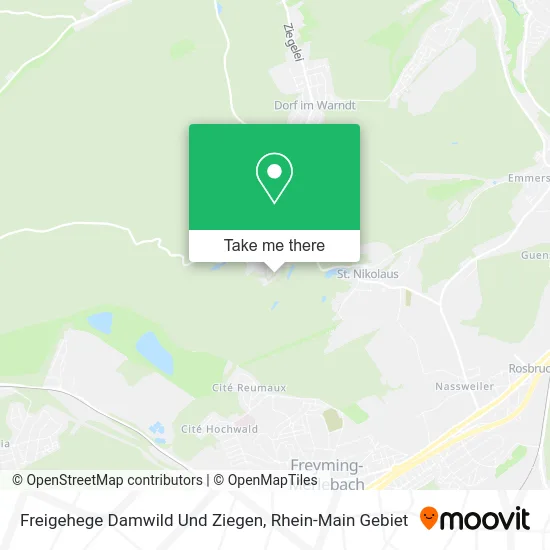 Карта Freigehege Damwild Und Ziegen