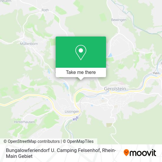 Карта Bungalowferiendorf U. Camping Felsenhof