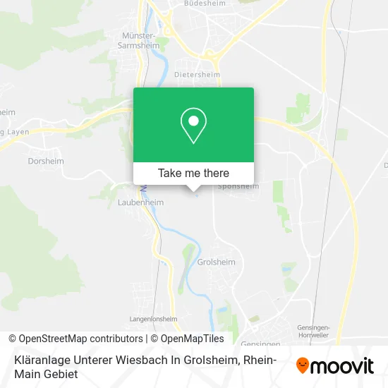 Карта Kläranlage Unterer Wiesbach In Grolsheim