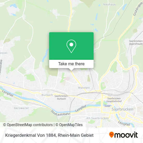 Карта Kriegerdenkmal Von 1884