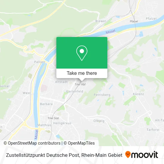 Карта Zustellstützpunkt Deutsche Post