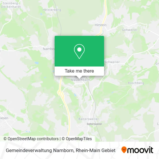 Карта Gemeindeverwaltung Namborn