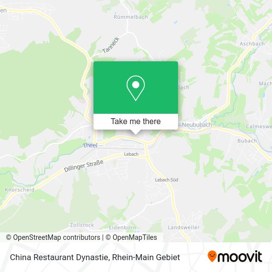 Карта China Restaurant Dynastie