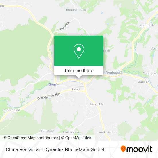 Карта China Restaurant Dynastie