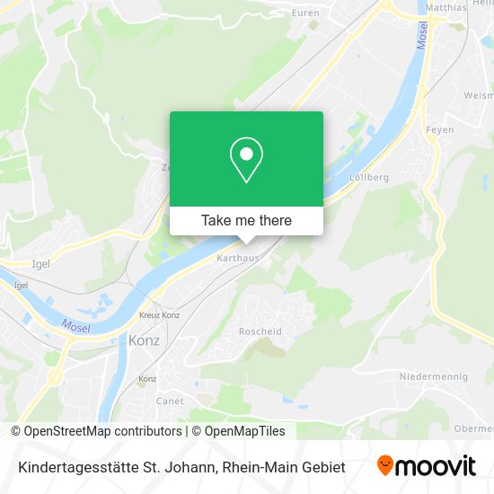 Карта Kindertagesstätte St. Johann