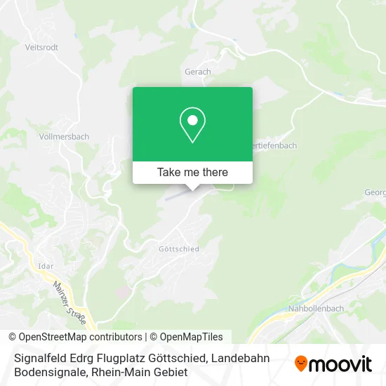 Карта Signalfeld Edrg Flugplatz Göttschied, Landebahn Bodensignale