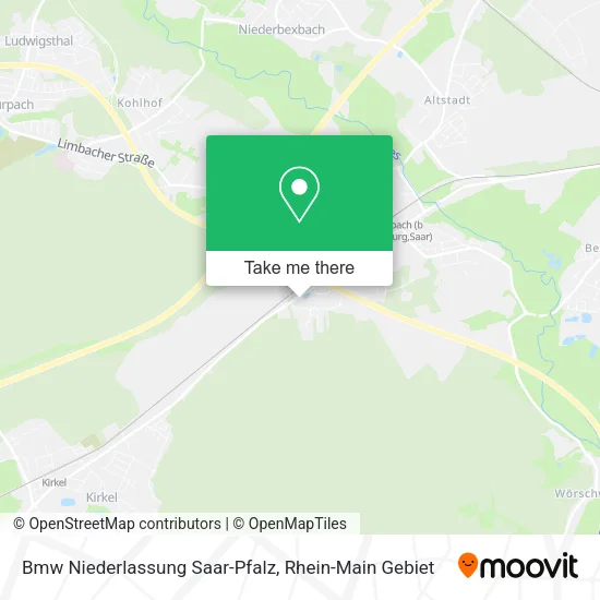 Карта Bmw Niederlassung Saar-Pfalz