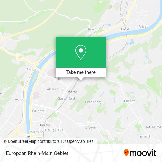 Карта Europcar