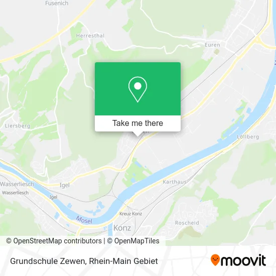 Карта Grundschule Zewen