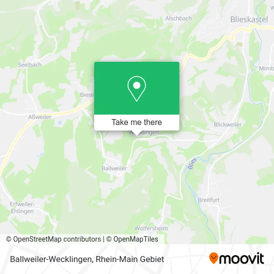 Карта Ballweiler-Wecklingen