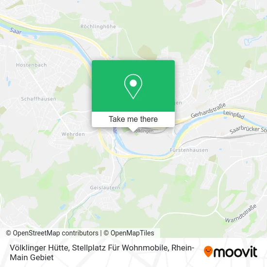 Карта Völklinger Hütte, Stellplatz Für Wohnmobile