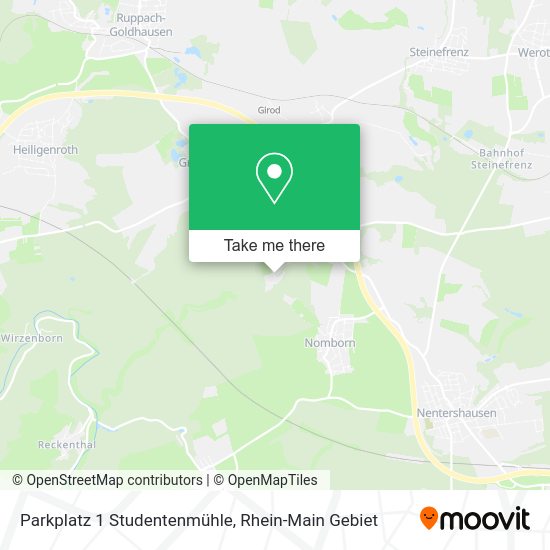 Карта Parkplatz 1 Studentenmühle