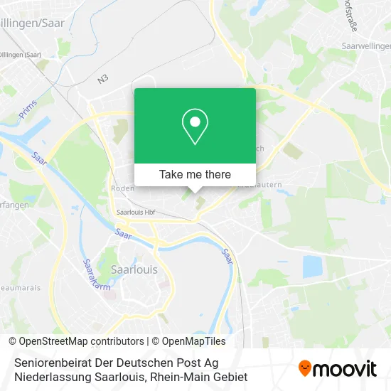 Карта Seniorenbeirat Der Deutschen Post Ag Niederlassung Saarlouis