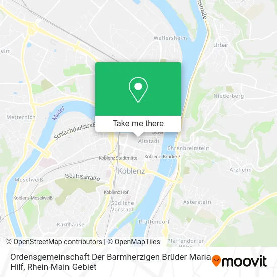 Ordensgemeinschaft Der Barmherzigen Brüder Maria Hilf map