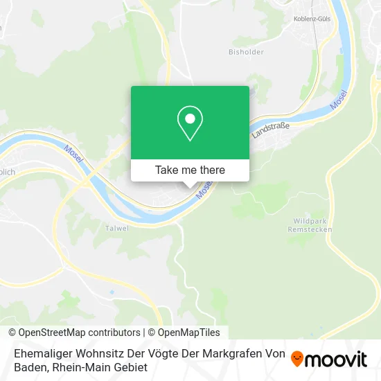 Карта Ehemaliger Wohnsitz Der Vögte Der Markgrafen Von Baden