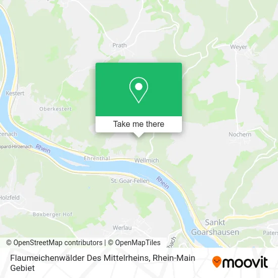 Карта Flaumeichenwälder Des Mittelrheins