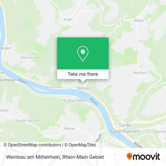 Карта Weinbau am Mittelrhein