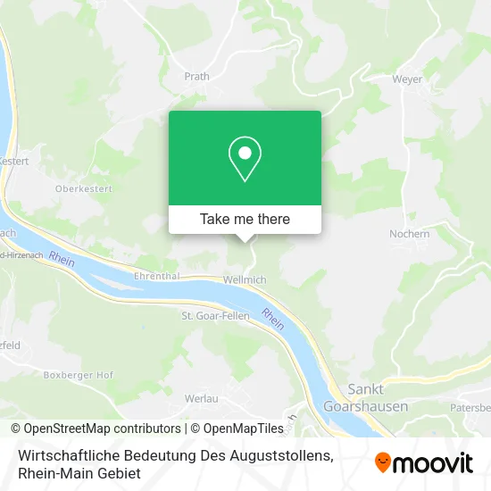 Карта Wirtschaftliche Bedeutung Des Auguststollens