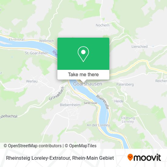 Карта Rheinsteig Loreley-Extratour