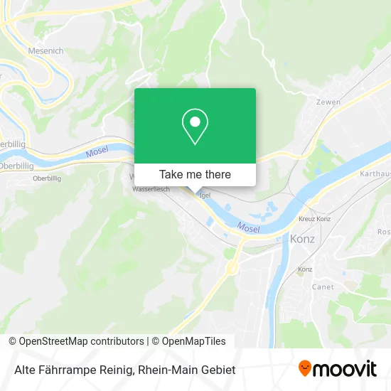 Карта Alte Fährrampe Reinig