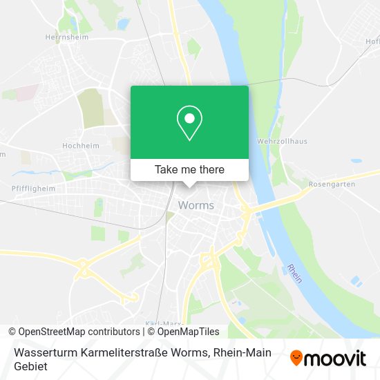 Карта Wasserturm Karmeliterstraße Worms