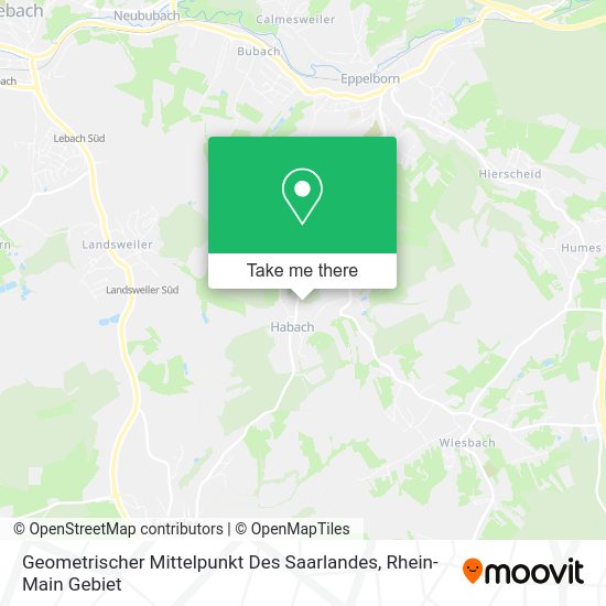 Карта Geometrischer Mittelpunkt Des Saarlandes