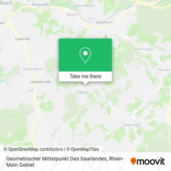 Карта Geometrischer Mittelpunkt Des Saarlandes