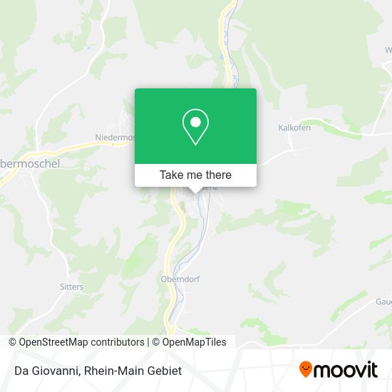 Карта Da Giovanni