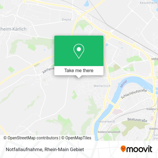 Карта Notfallaufnahme