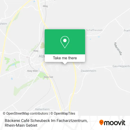 Карта Bäckerei Café Scheubeck Im Facharztzentrum