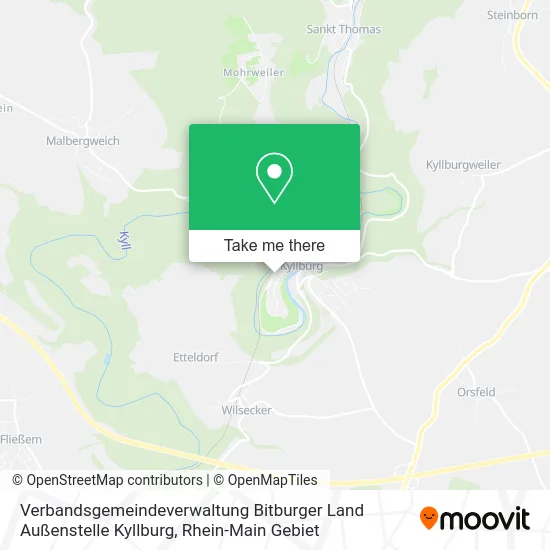Карта Verbandsgemeindeverwaltung Bitburger Land Außenstelle Kyllburg