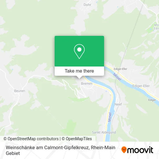 Карта Weinschänke am Calmont-Gipfelkreuz
