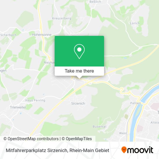 Карта Mitfahrerparkplatz Sirzenich