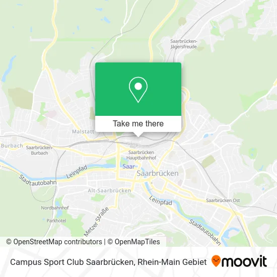 Карта Campus Sport Club Saarbrücken