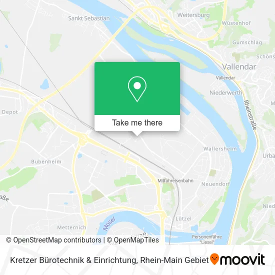 Карта Kretzer Bürotechnik & Einrichtung