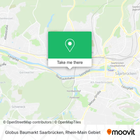 Карта Globus Baumarkt Saarbrücken
