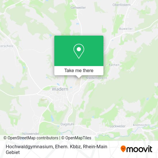 Карта Hochwaldgymnasium, Ehem. Kbbz